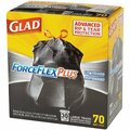 Bsc Preferred Glad ForceFlex Trash Bags - 30 Gallon, Black, 70PK S-14767